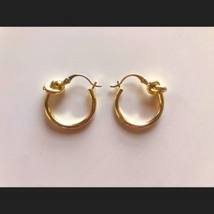 14k gold plated hoop earrings